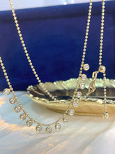 Load image into Gallery viewer, LUOWEND 18K Yellow Gold Natural Diamond Necklace for Women