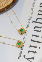 Load image into Gallery viewer, LUOWEND 18K Yellow Gold Real Natural Diamond&Emerald Necklace for Women