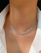 Load image into Gallery viewer, LUOWEND 18K Yellow Gold Natural Diamond Necklace for Women