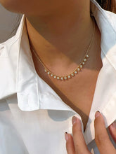 Load image into Gallery viewer, LUOWEND 18K Yellow Gold Natural Diamond Necklace for Women