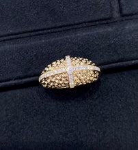 Load image into Gallery viewer, LUOWEND 18K Yellow Gold Natuiral Diamond Ring for Women