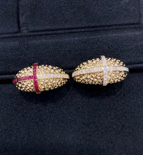 Load image into Gallery viewer, LUOWEND 18K Yellow Gold Natuiral Diamond Ring for Women