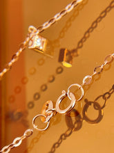 Load image into Gallery viewer, LUOWEND 18K Yellow or Rose Gold Natural Diamond Necklace for Women