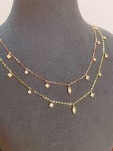Load image into Gallery viewer, LUOWEND 18K Yellow or Rose Gold Natural Diamond Necklace for Women