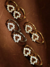Load image into Gallery viewer, LUOWEND 18K White/Yellow Gold Real Natural Diamond Earrings for Women