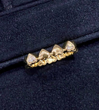 Load image into Gallery viewer, LUOWEND 18K Yellow Gold Natural Diamond Ring for Women