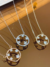 Load image into Gallery viewer, LUOWEND 18K White/Yellow/Rose Gold Natural Diamond Necklace for Women