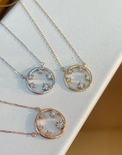 Load image into Gallery viewer, LUOWEND 18K White/Yellow/Rose Gold Natural Diamond Necklace for Women