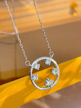 Load image into Gallery viewer, LUOWEND 18K White/Yellow/Rose Gold Natural Diamond Necklace for Women