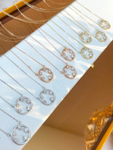 Load image into Gallery viewer, LUOWEND 18K White/Yellow/Rose Gold Natural Diamond Necklace for Women