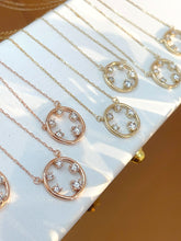 Load image into Gallery viewer, LUOWEND 18K White/Yellow/Rose Gold Natural Diamond Necklace for Women