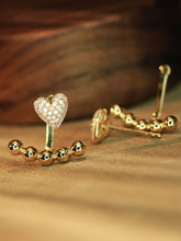 Load image into Gallery viewer, LUOWEND 18K White/Yellow Gold Real Natural Diamond Earrings for Women