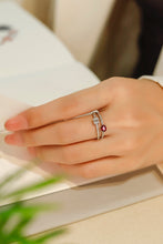 Load image into Gallery viewer, LUOWEND 18K White Gold Real Natural Ruby Ring for Women