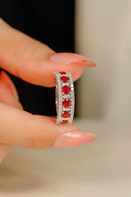 Load image into Gallery viewer, LUOWEND 18K White Gold Real Natural Ruby Ring for Women