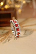 Load image into Gallery viewer, LUOWEND 18K White Gold Real Natural Ruby Ring for Women