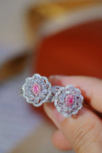 Load image into Gallery viewer, LUOWEND 18K White Gold Natural Pink Diamond Ring for Women