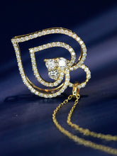 Load image into Gallery viewer, LUOWEND 18K White/Yellow Gold Fine Jewelry Real Natural Diamond Necklace for Women