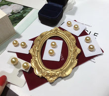 Load image into Gallery viewer, LUOWEND 18K Yellow Gold Real Natural Gold Pear Earrings for Women