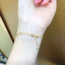 Load image into Gallery viewer, LUOWEND 18K Yellow Gold Natural Akoya Pearl Bracelet for Women