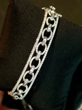 Load image into Gallery viewer, LUOWEND 18K White Gold Real Natural Diamond Bangle for Women