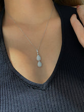 Load image into Gallery viewer, LUOWEND 18K White Gold Natural Pendant Necklace for Women