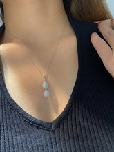 Load image into Gallery viewer, LUOWEND 18K White Gold Natural Pendant Necklace for Women
