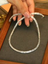 Load image into Gallery viewer, LUOWEND 18K White Gold Natural Diamond Necklace for Women