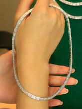Load image into Gallery viewer, LUOWEND 18K White Gold Natural Diamond Necklace for Women
