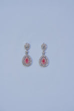 Load image into Gallery viewer, LUOWEND 18K White Gold Natural Pink Diamond Earrings for Women