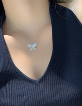 Load image into Gallery viewer, LUOWEND 18K White Gold Natural Diamond Pendant Necklace for Women