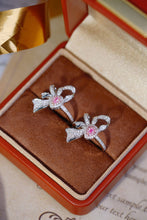 Load image into Gallery viewer, LUOWEND 18K White Gold Natural Pink Diamond Ring for Women