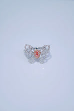 Load image into Gallery viewer, LUOWEND 18K White Gold Natural Pink Diamond Ring for Women