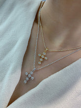 Load image into Gallery viewer, LUOWEND 18K White or Yellow Gold Real Natural Diamond Necklace for Women