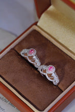 Load image into Gallery viewer, LUOWEND 18K White Gold Natural Pink Diamond Ring for Women