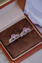 Load image into Gallery viewer, LUOWEND 18K White Gold Natural Pink Diamond Ring for Women