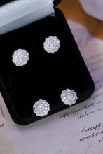 Load image into Gallery viewer, LUOWEND 18K White Gold Natural Diamond Stud Earrings for Women