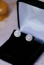 Load image into Gallery viewer, LUOWEND 18K White Gold Natural Diamond Stud Earrings for Women