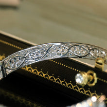 Load image into Gallery viewer, LUOWEND 18K White Gold Real Natural Bracelet for Women