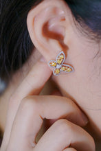 Load image into Gallery viewer, LUOWEND 18K White Gold Natural Diamond Earrings for Women