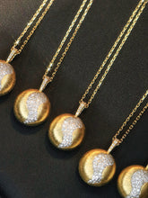 Load image into Gallery viewer, LUOWEND 18K Yellow Gold Natural Diamond Pendant Necklace for Women