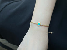 Load image into Gallery viewer, LUOWEND 18K Yellow Gold Natural Opal Bracelet for Women