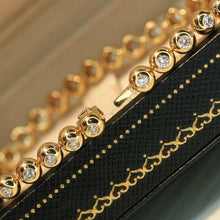 Load image into Gallery viewer, LUOWEND 18K Yellow Gold Natural Diamond Bracelet for Women