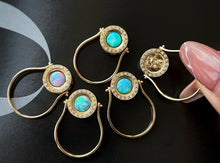 Load image into Gallery viewer, LUOWEND 18K Yellow Gold Natural Opal Ring for Women