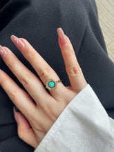Load image into Gallery viewer, LUOWEND 18K Yellow Gold Natural Opal Ring for Women