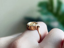 Load image into Gallery viewer, LUOWEND 18K Yellow Gold Natural Opal Ring for Women