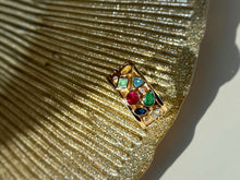 Load image into Gallery viewer, LUOWEND 18K Yellow Gold Natural Gemstone Ring for Women