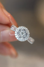 Load image into Gallery viewer, LUOWEND 18K White Gold Real Natural Diamond Ring for Women