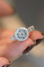 Load image into Gallery viewer, LUOWEND 18K White Gold Real Natural Diamond Ring for Women