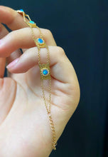 Load image into Gallery viewer, LUOWEND 18K Yellow Gold Natural Opal Bracelet for Women