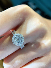 Load image into Gallery viewer, LUOWEND 18K White Gold Real Natural Diamond Ring for Women